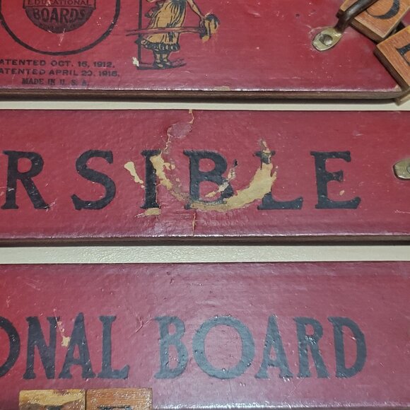 Vintage Cress Reversible Educational Board Cressco Educational Board Spelling Co - Picture 10 of 14